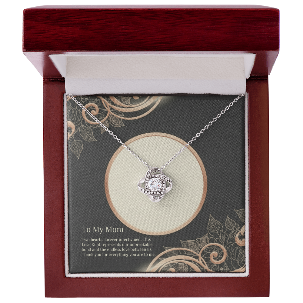 To My Mom Love Knot Necklace - Sterling Silver Gift