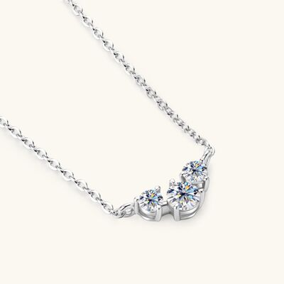0.5 Carat Moissanite Necklace - Gold Plated 925 Sterling Silver