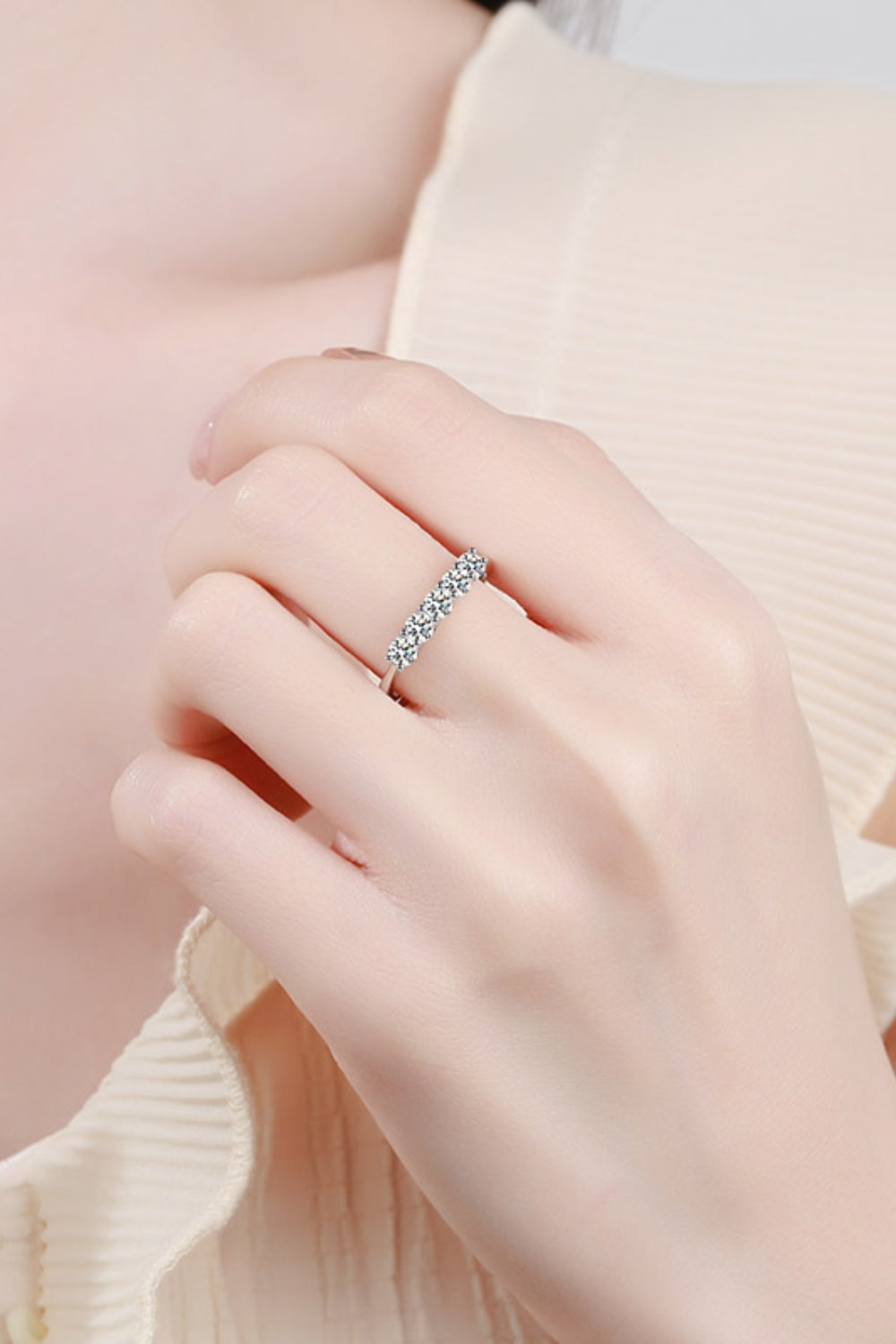 1 Carat Moissanite Ring - 925 Sterling Silver Luxury