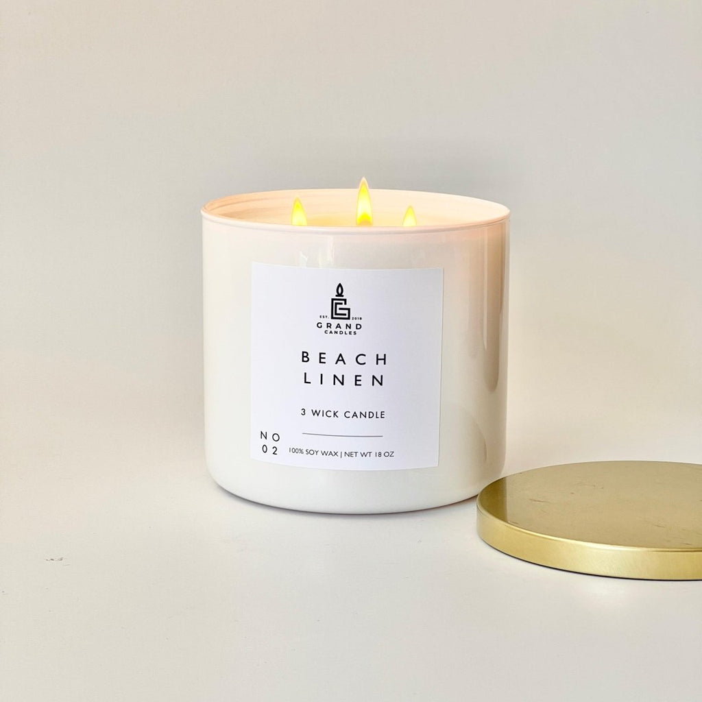 Beach Linen Candle - Luxury Scented Soy Candle