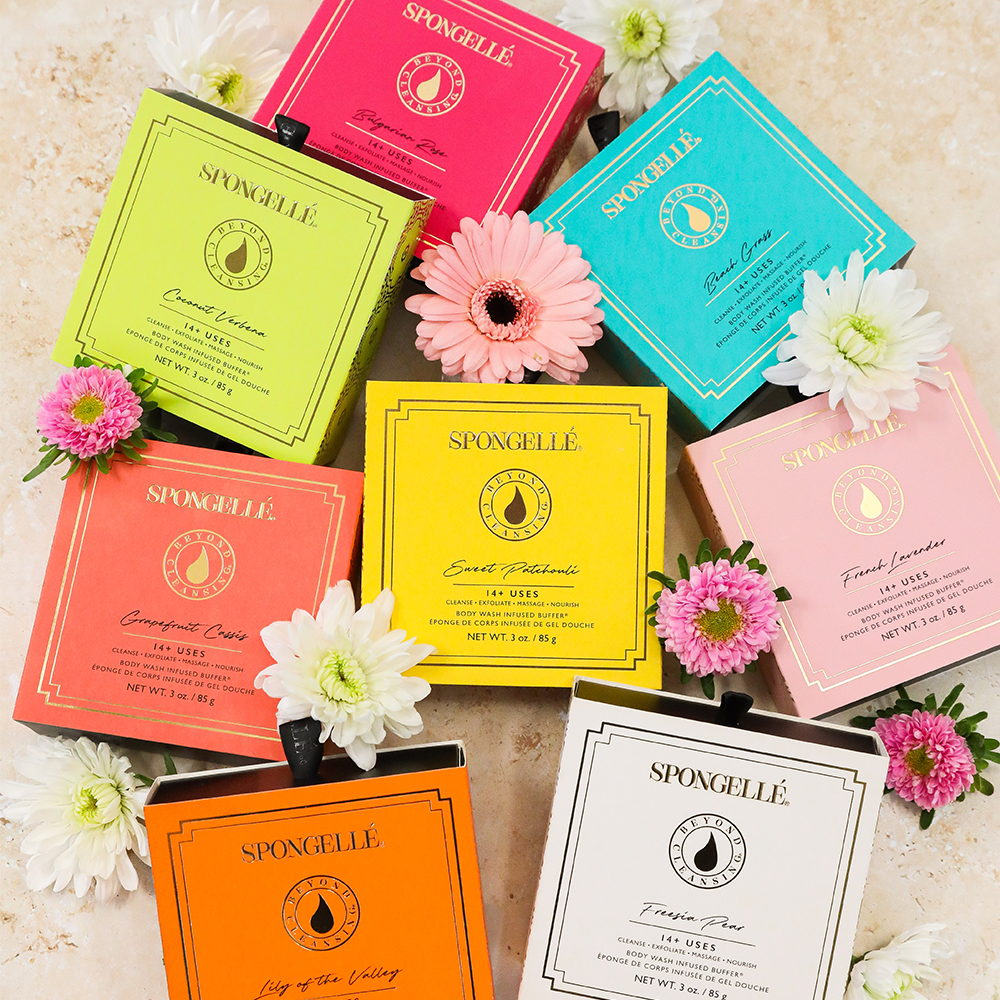 Boxed Flower Body Wash Infused Buffer Assorted Pack