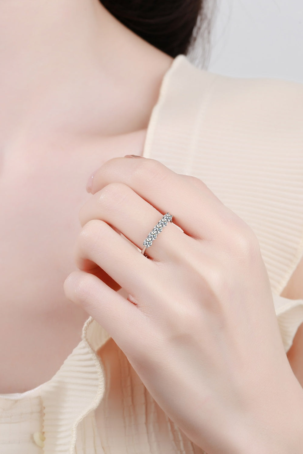 1 Carat Moissanite Ring - 925 Sterling Silver Luxury