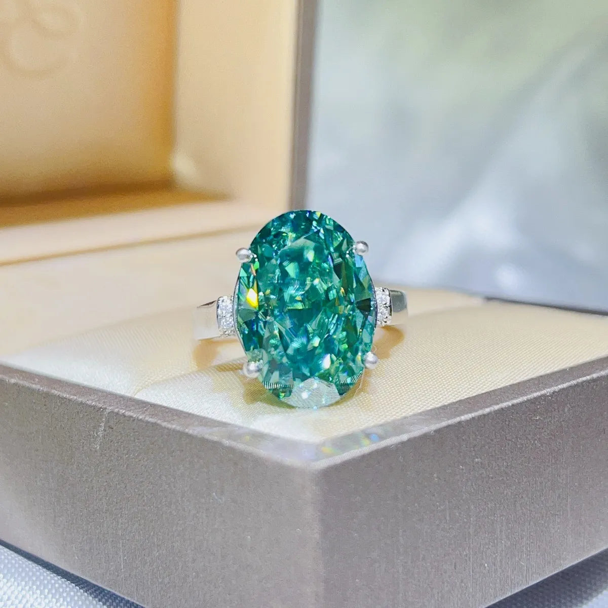 5 Carat Moissanite Ring - 925 Sterling Silver Luxury