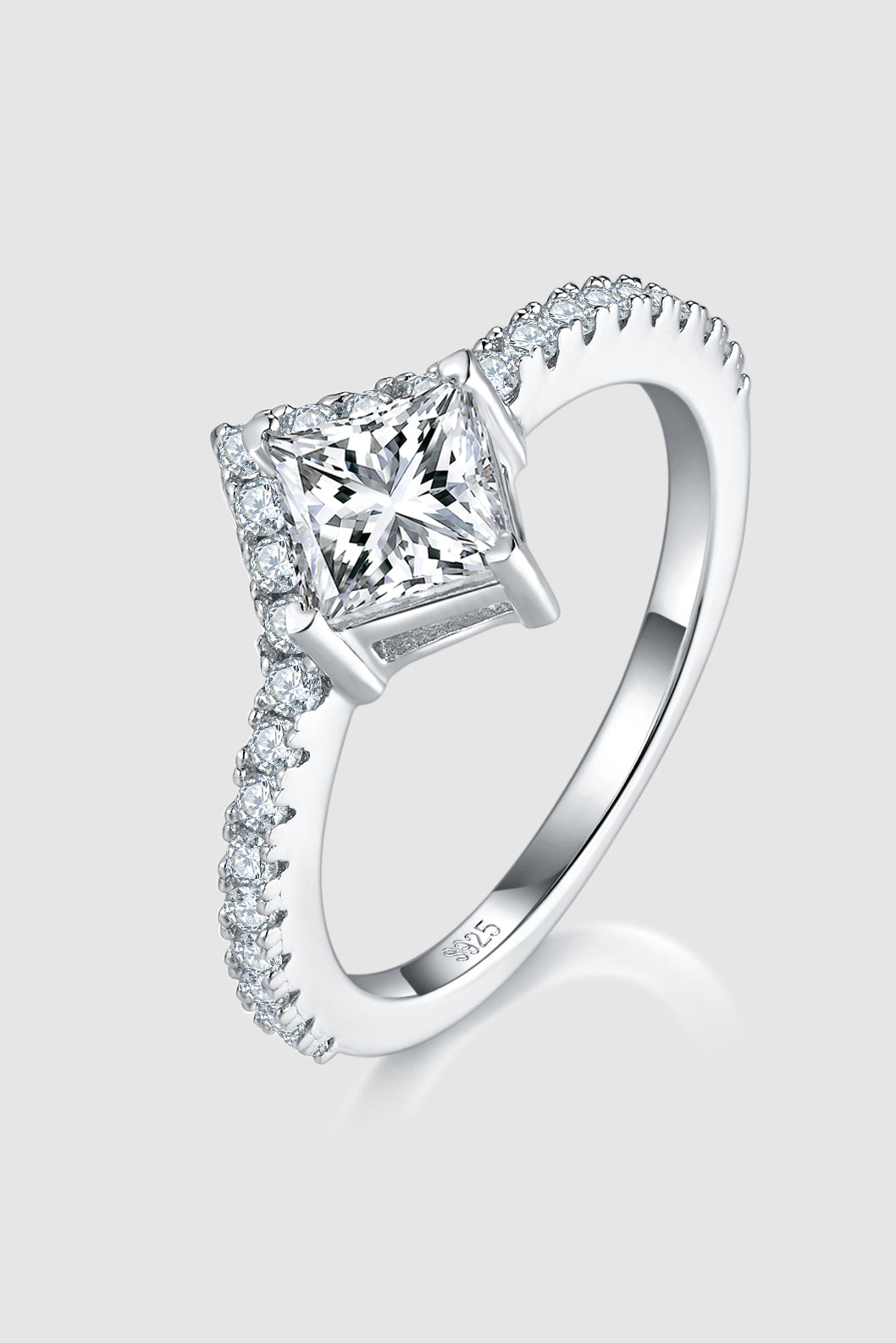 1 Carat Moissanite Double Layered Ring - 925 Sterling Silver Luxury