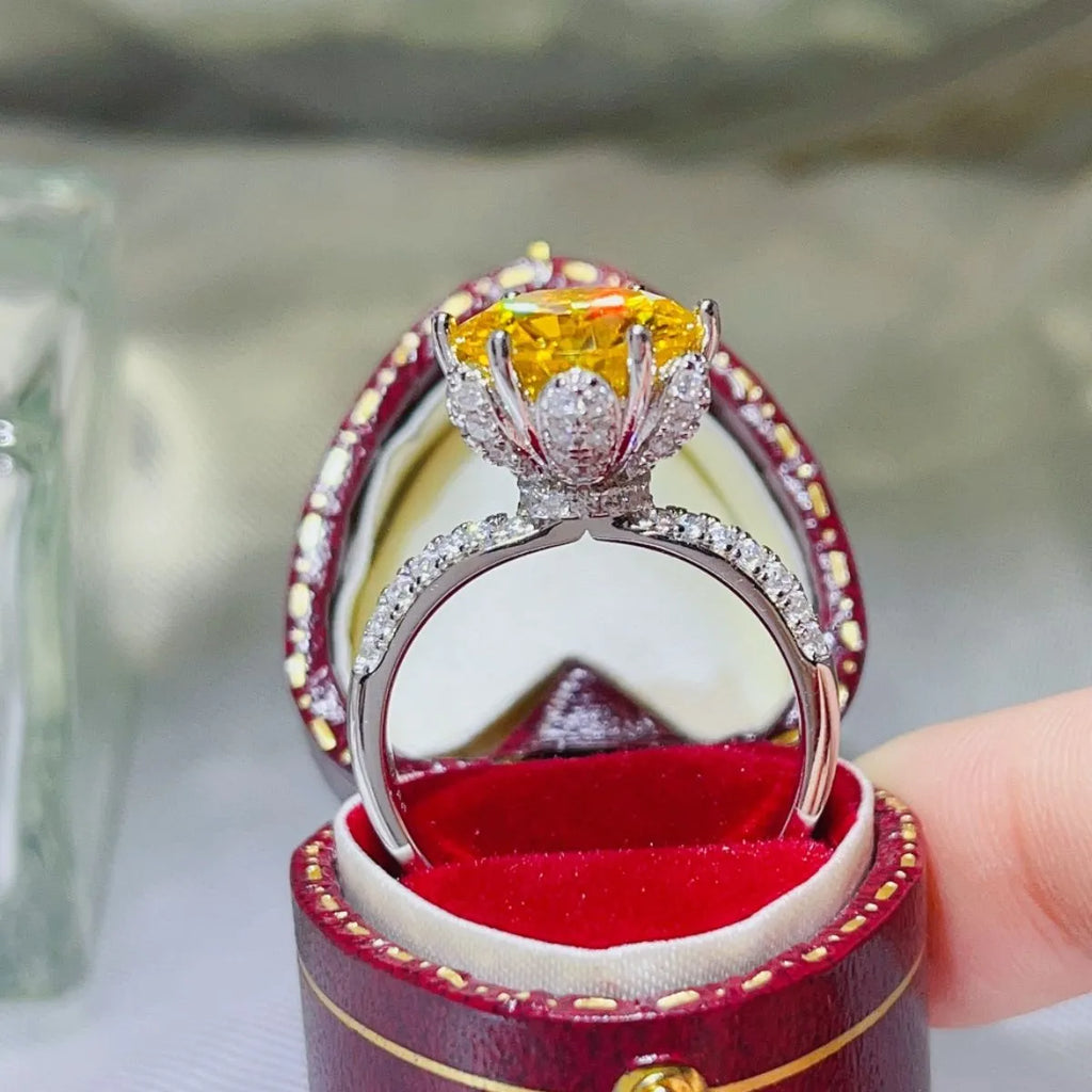 5 Carat Moissanite Ring - 925 Sterling Silver Luxury