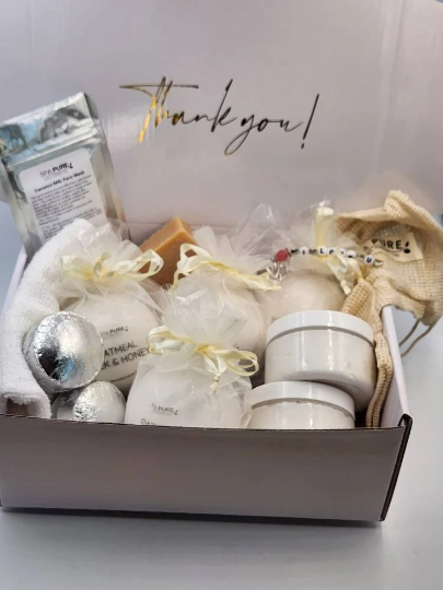 Relaxation Spa Gift Box - Complete Home Spa Day Set for Her