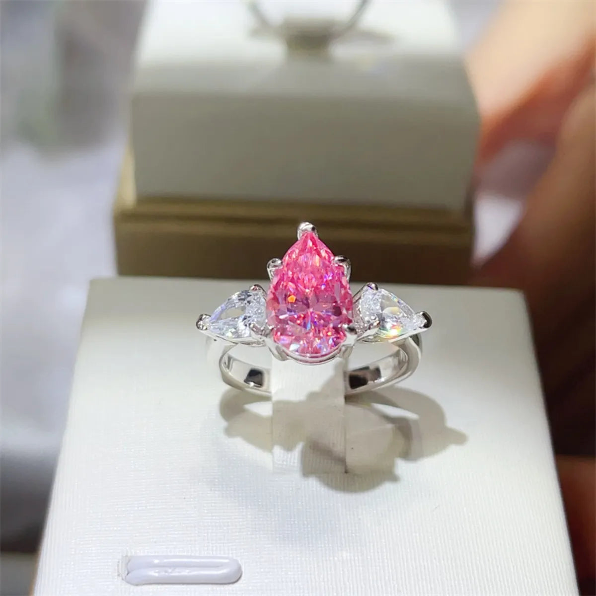 2 Carat Moissanite Ring - Platinum Plated 925 Sterling Silver Luxury