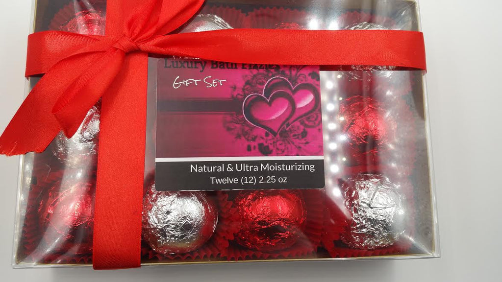 Romance Bath Bomb Gift Set - 12 Pack Luxury