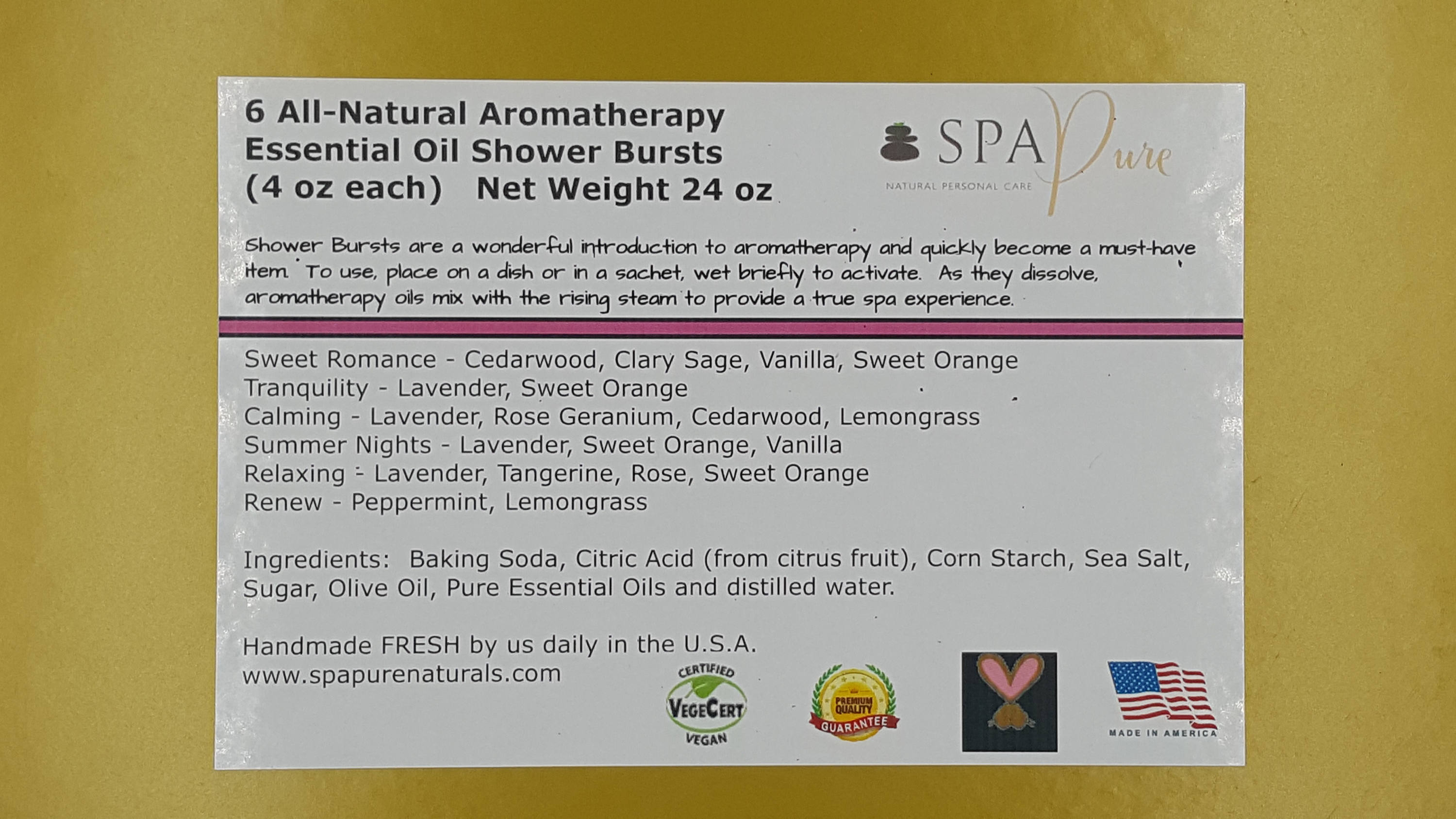 Wildberry Aromatherapy Shower Tablets Gift Set - 6 Pack Serene