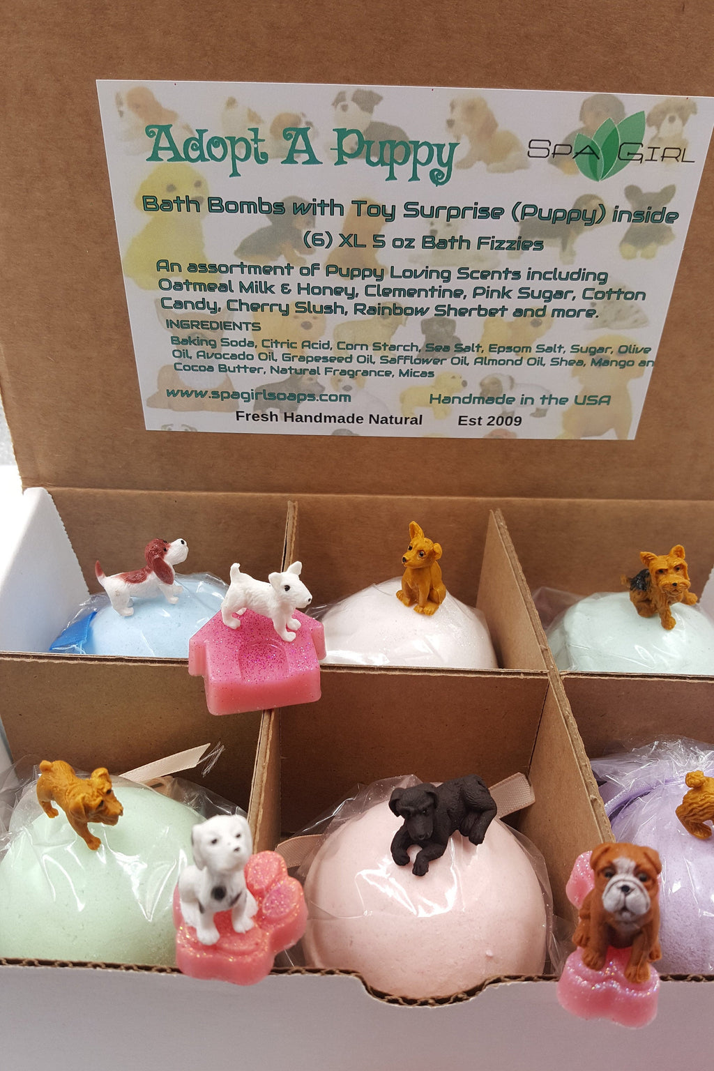 Adopt-A-Puppy Kids Bath Bomb Gift Set - 6 Pack