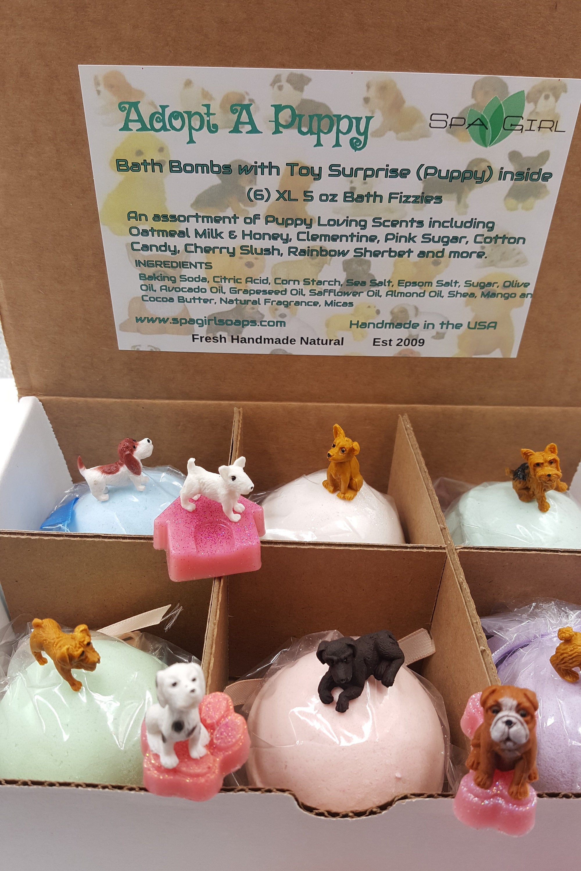 Adopt-A-Puppy Kids Bath Bomb Gift Set - 6 Pack