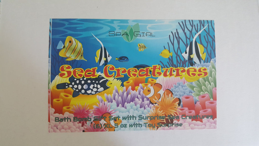 Kids Bath Bomb with Sea Creature Toy Inside - Large 8 oz