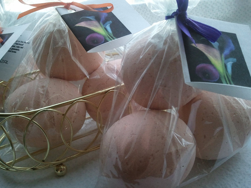 Amber Patchouli Bath Bombs Gift Bag - 14 Pack Dry Skin