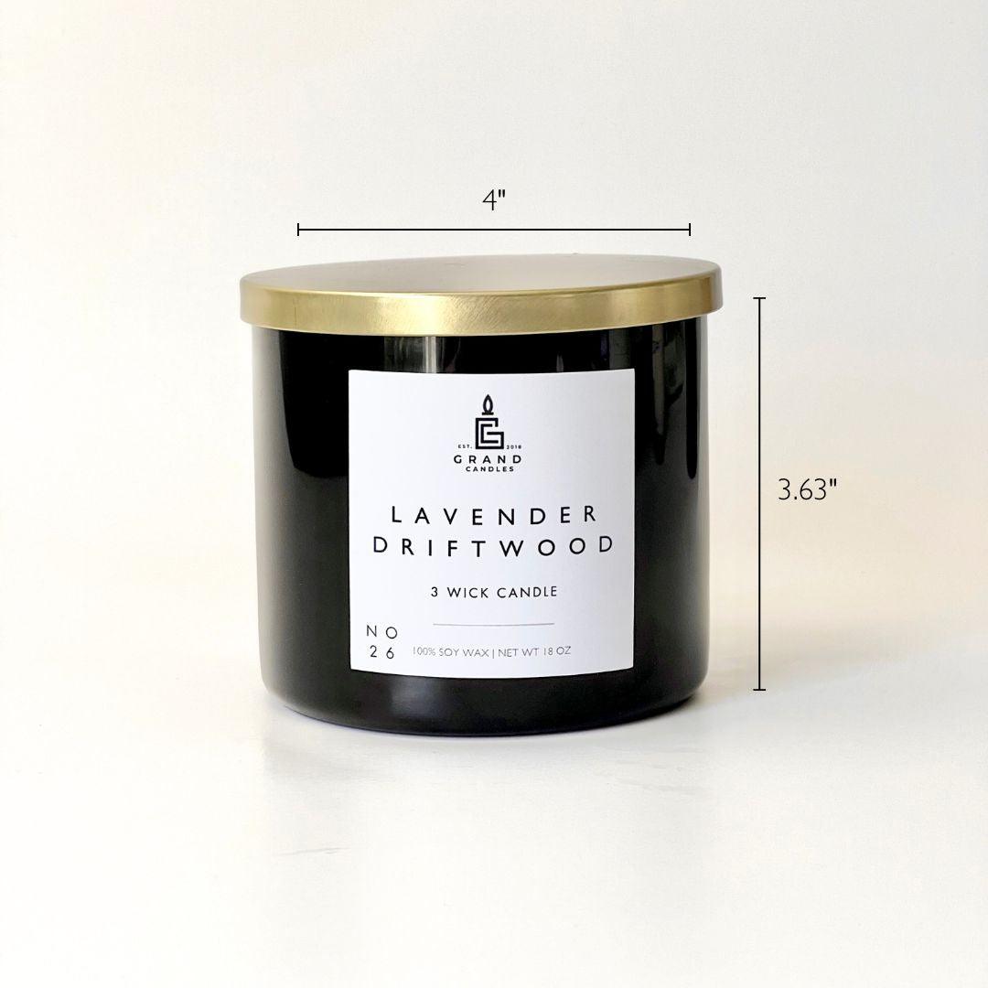 Lavender Driftwood Candle - Luxury Scented Soy Candle