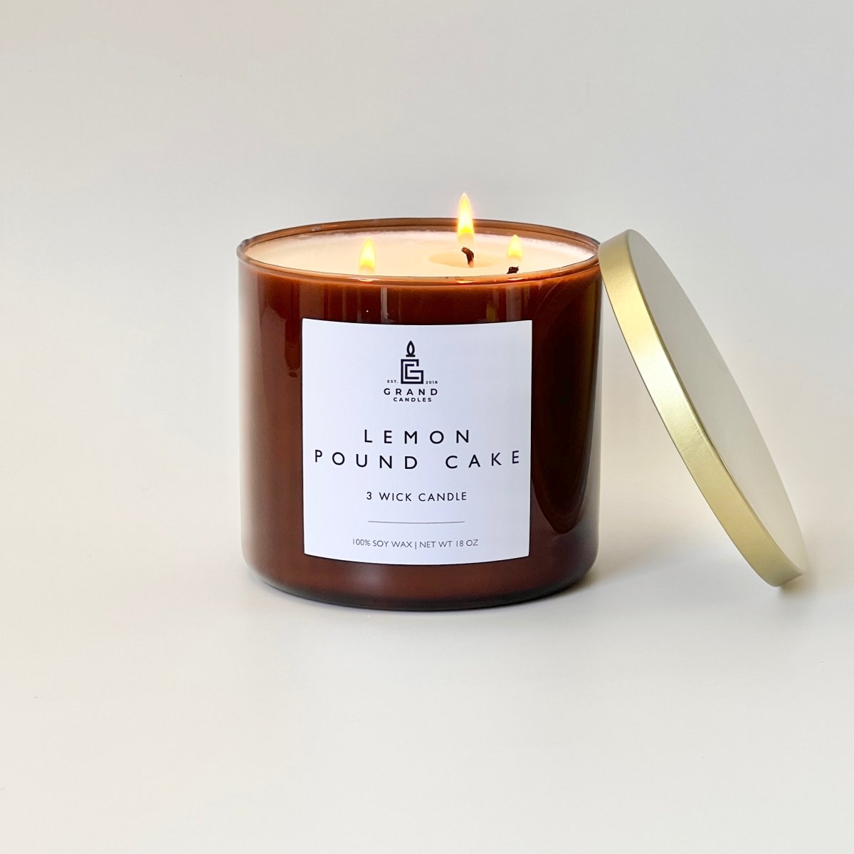 Lemon Pound Cake Candle - Luxury Scented Soy Candle