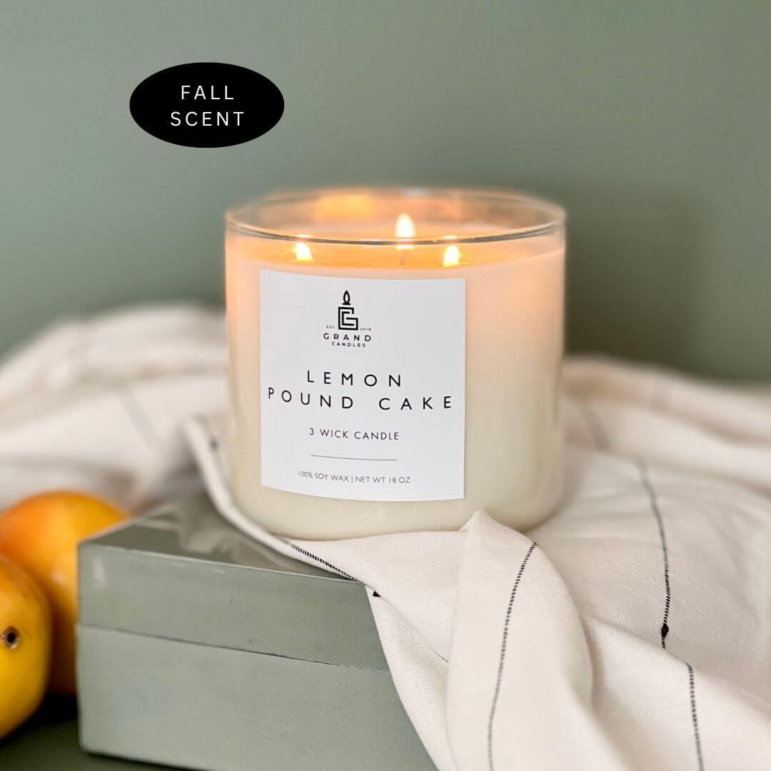 Lemon Pound Cake Candle - Luxury Scented Soy Candle
