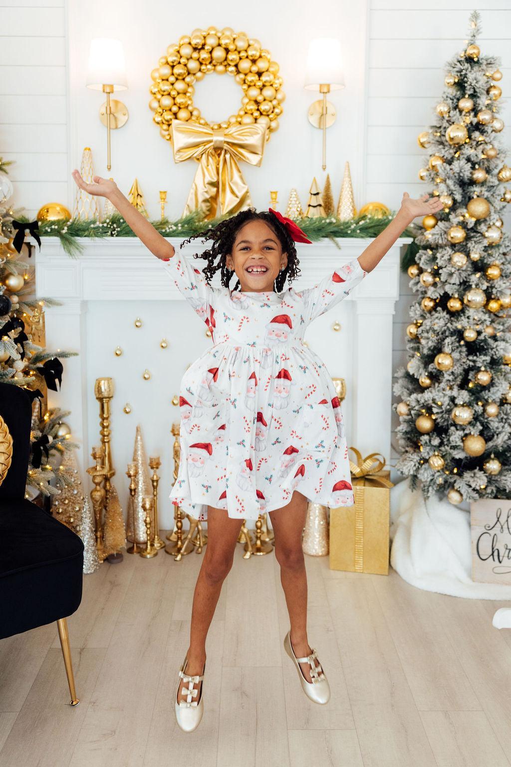 Mistletoe Magic Twirl Dress with Pockets - Kids