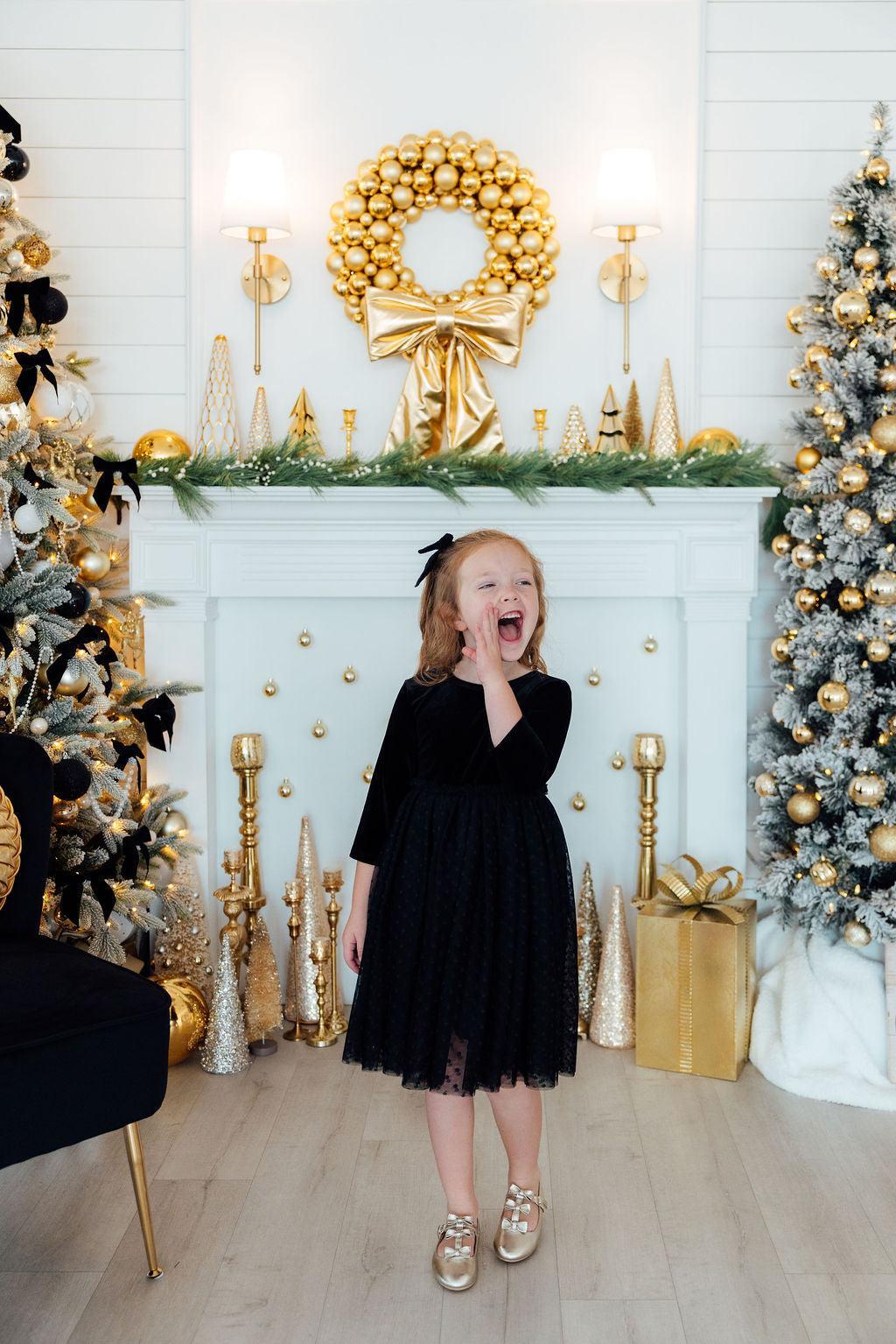 Black Velvet Tutu Dress - Kids