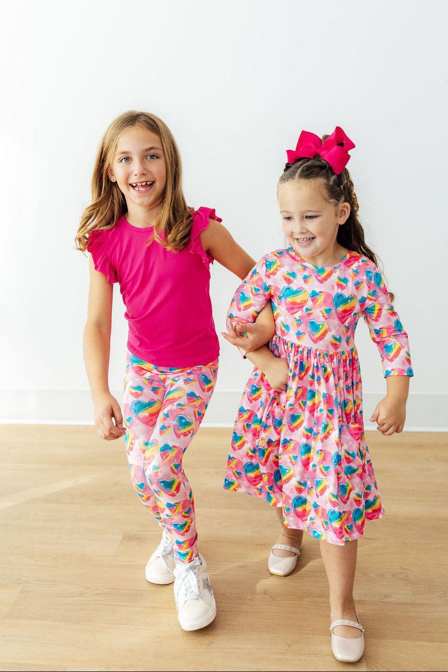 Sugar & Spice Leggings - Girls High Waisted