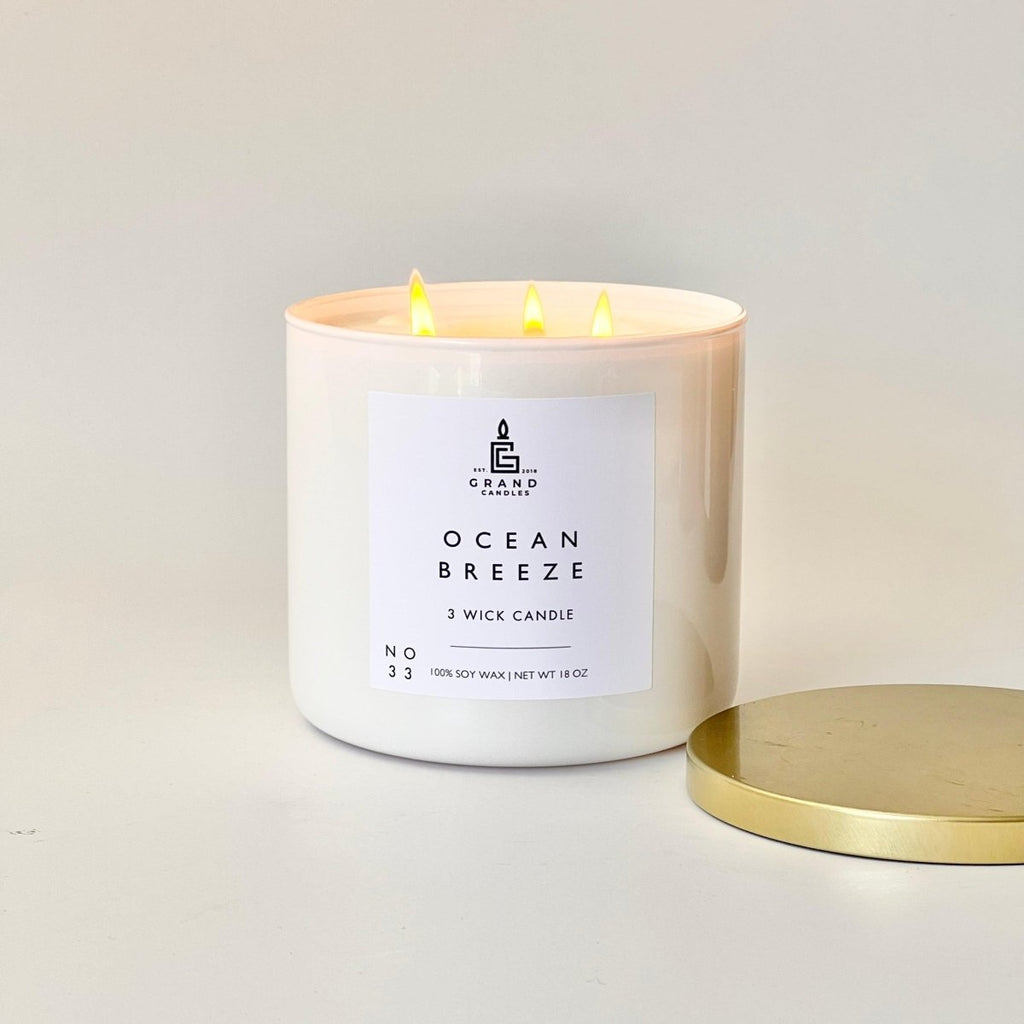 Ocean Breeze Candle - Luxury Scented Soy Candle