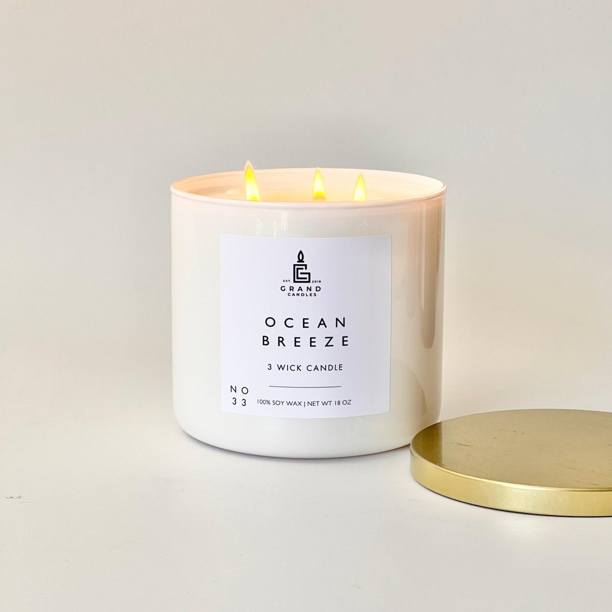 Ocean Breeze Candle - Luxury Scented Soy Candle