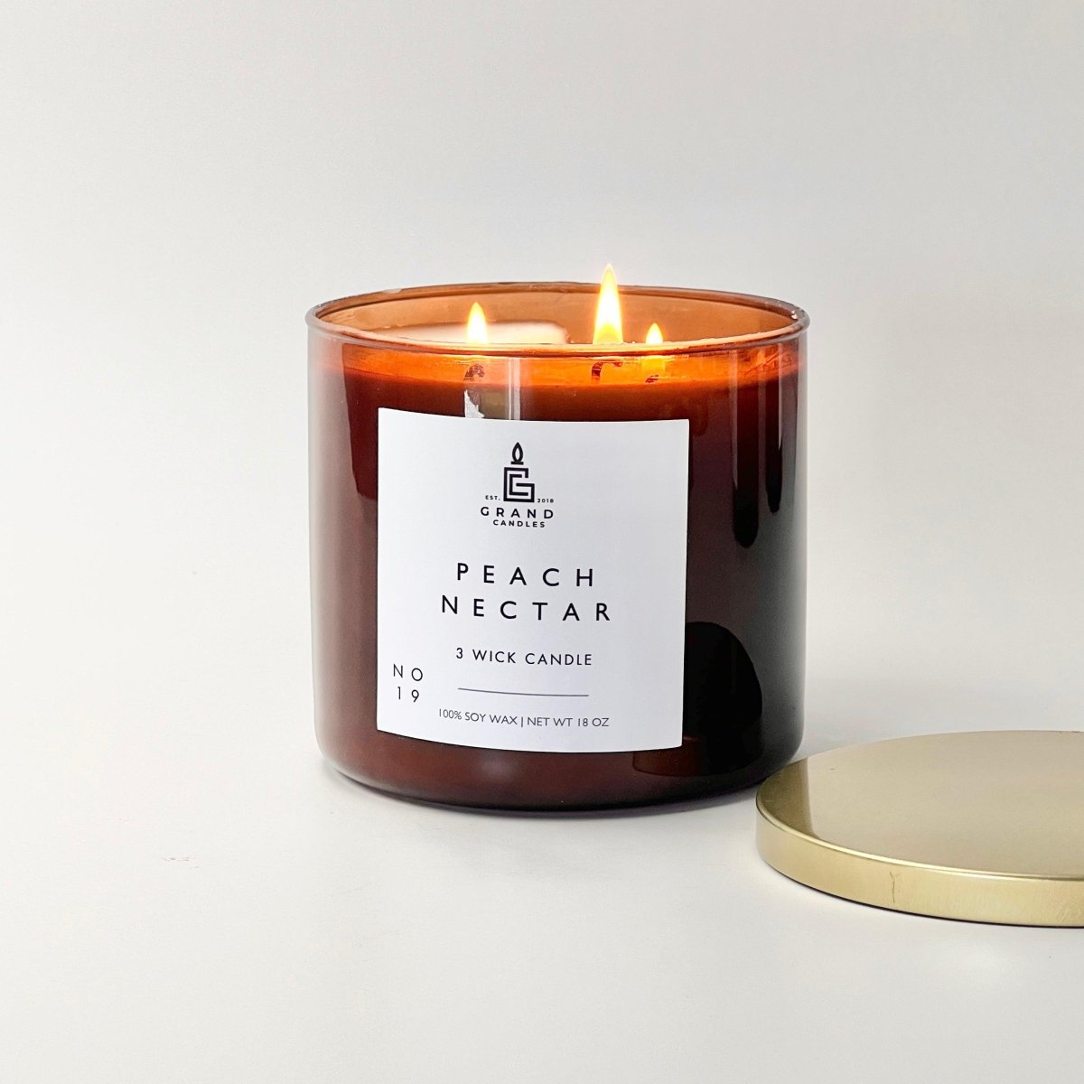 Peach Nectar Candle - Luxury Scented Soy Candle