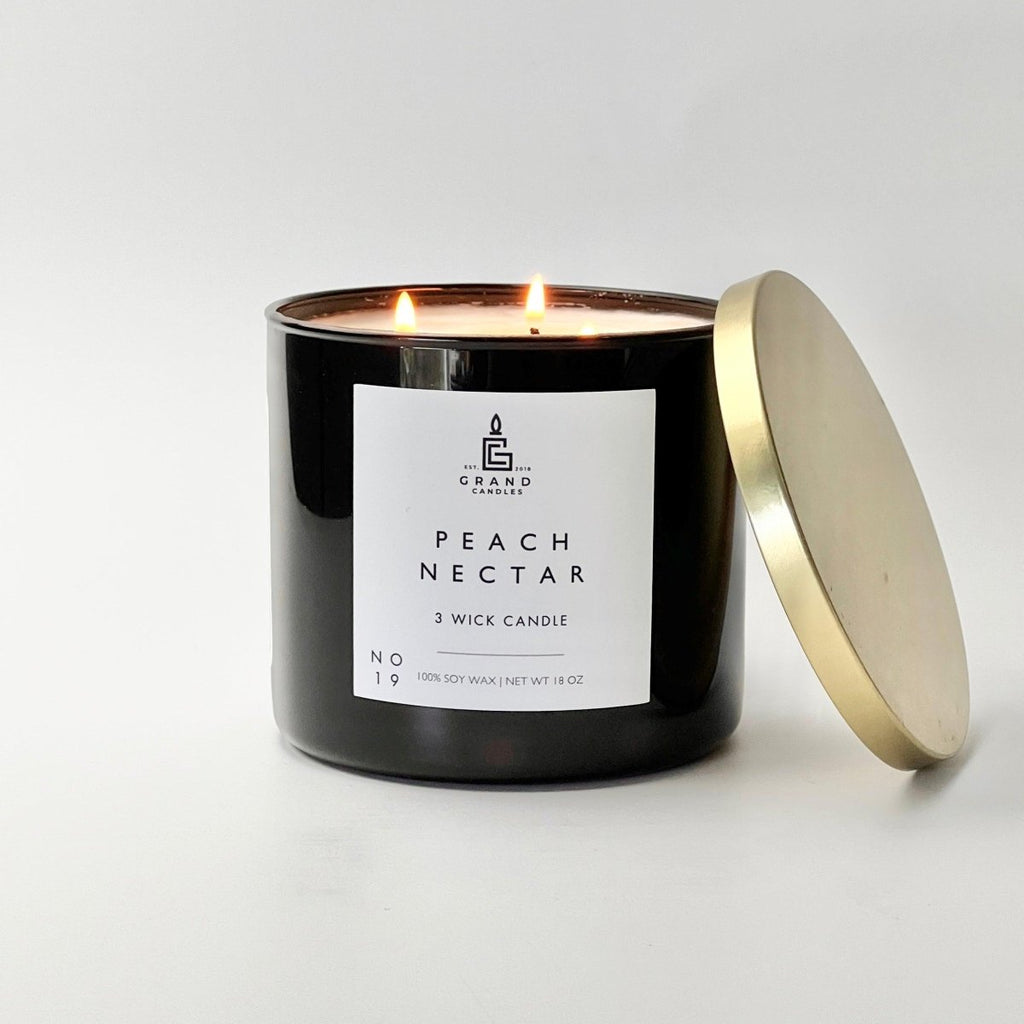Peach Nectar Candle - Luxury Scented Soy Candle