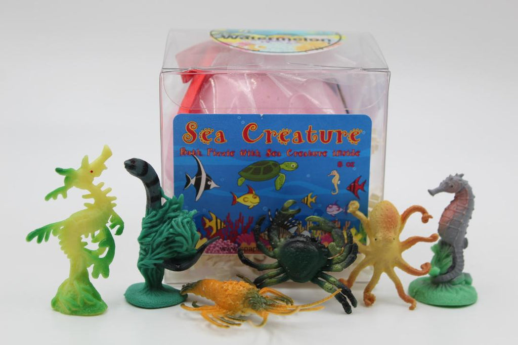 Kids Bath Bomb with Sea Creature Toy Inside - Large 8 oz