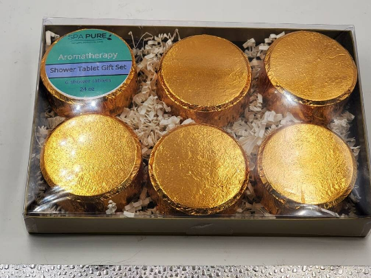 Aromatherapy Shower Tablets Best Sellers Gold Gift Set - 6 Pack