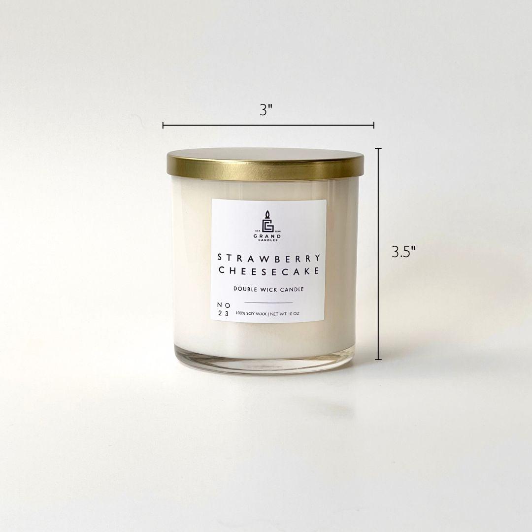 Strawberry Cheesecake Candle - Luxury Scented Soy Candle