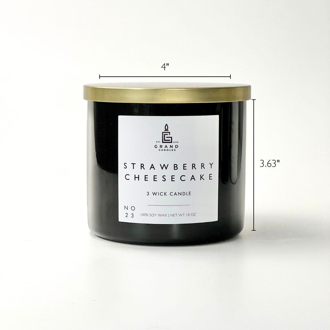 Strawberry Cheesecake Candle - Luxury Scented Soy Candle