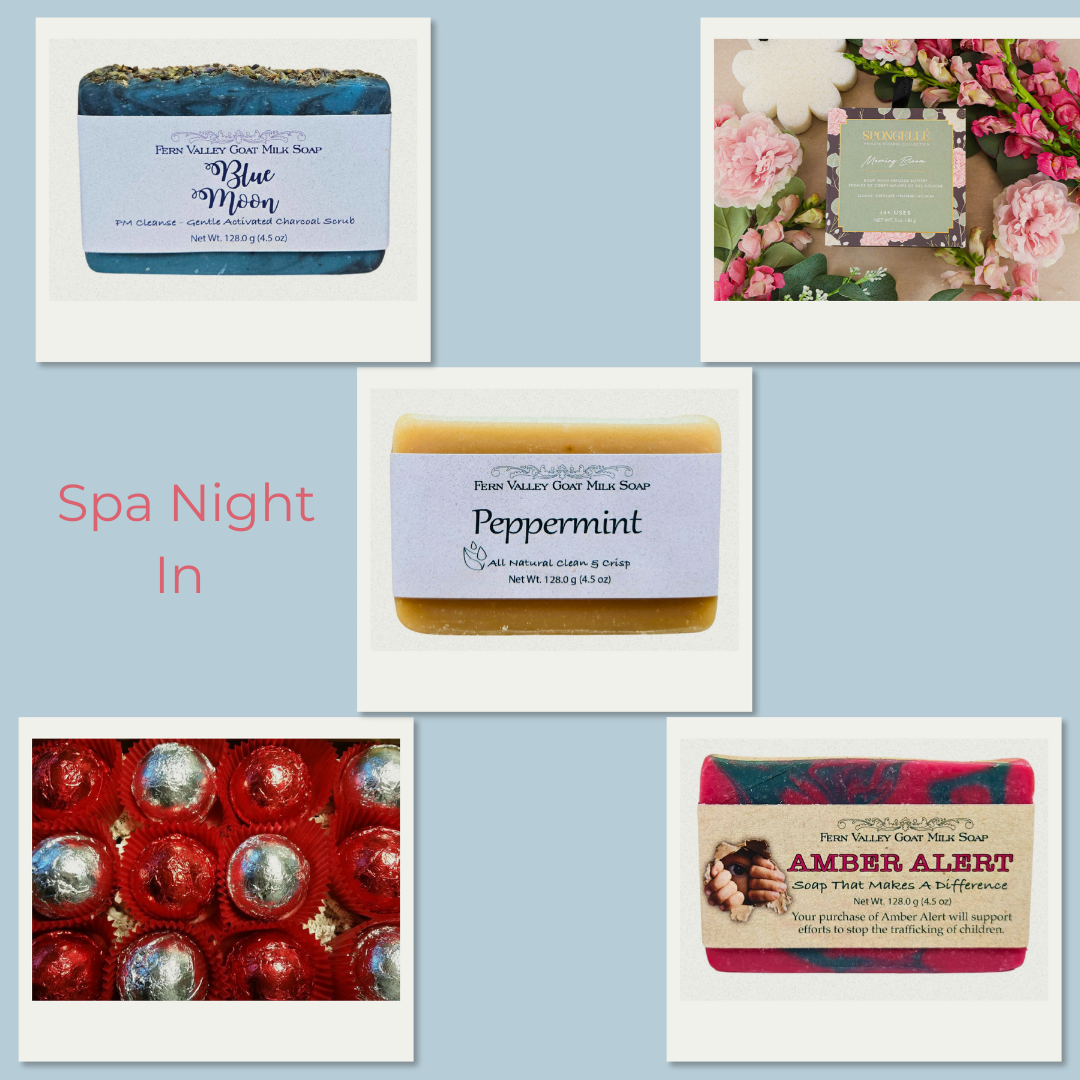 Spa Night In Bath Gift Set – Bath Bombs and Handcrafted Goat Milk Soaps