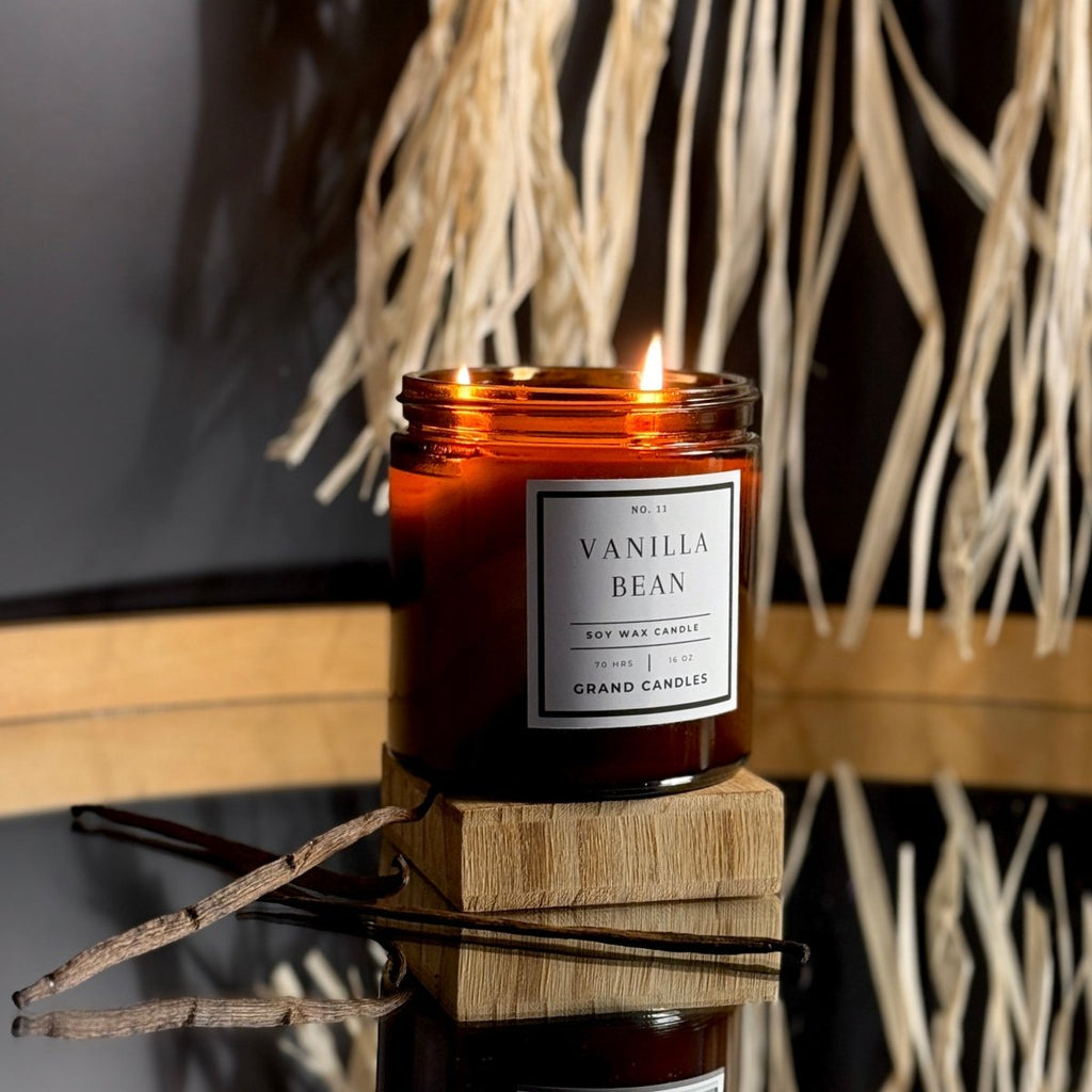 Vanilla Bean Candle - Luxury Scented Soy Candle