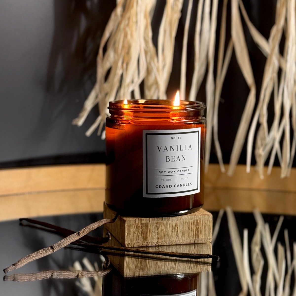 Vanilla Bean Candle - Luxury Scented Soy Candle