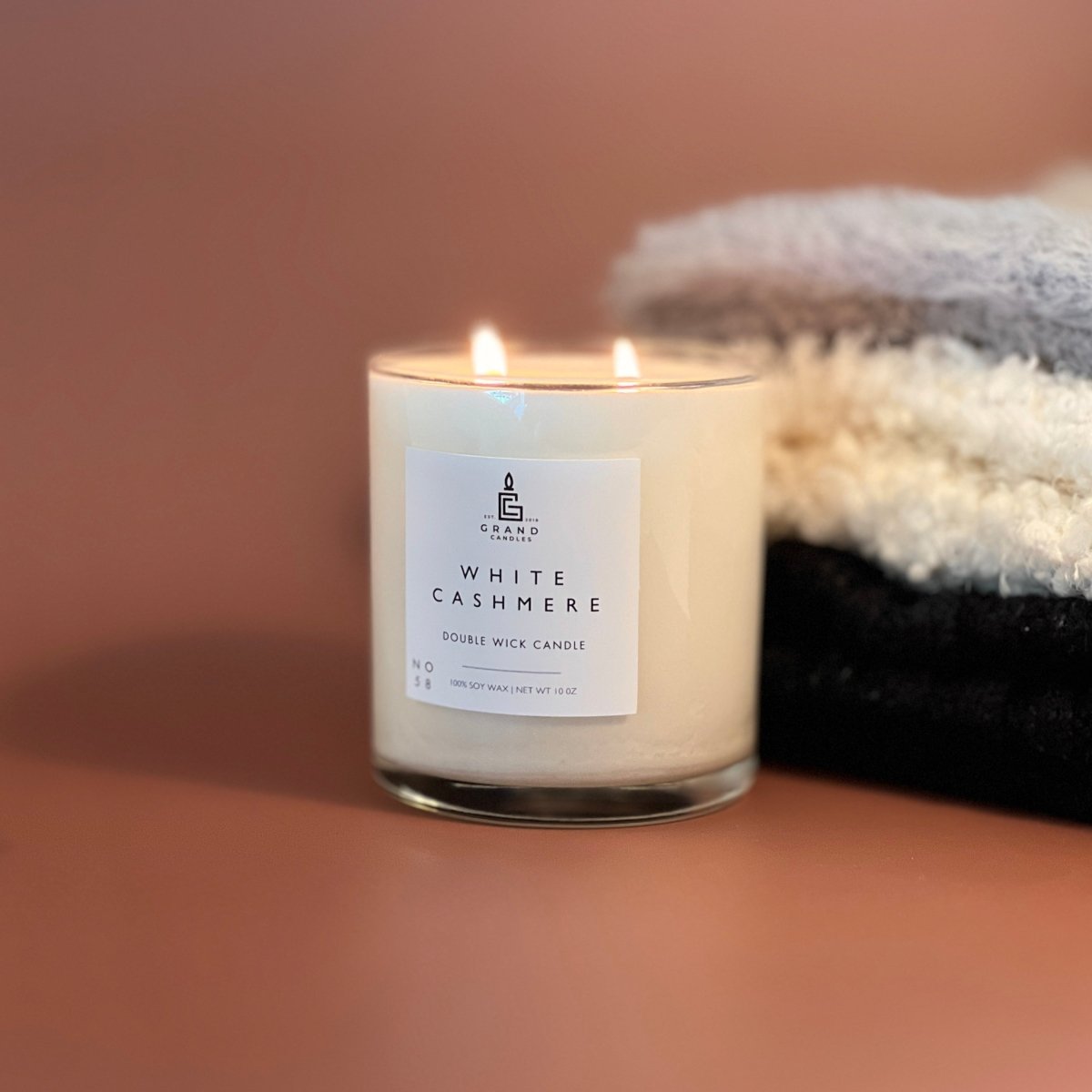 White Cashmere Candle - Luxury Scented Soy Candle